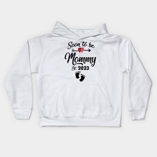 Soon To Be Mommy Est 2023 Floral Kids Hoodie